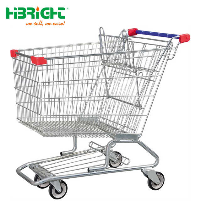 Double Basket Supermarket Shopping Cart