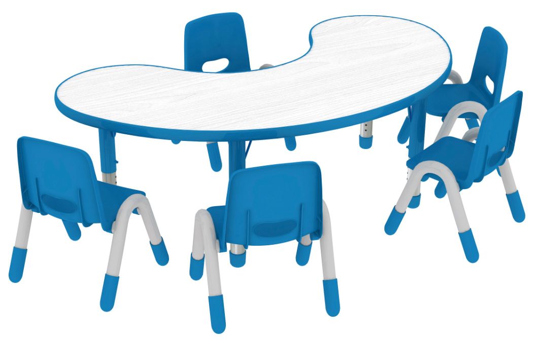 Children School MDF Wooden Table, Chair One Set for Three to Six Old Kids Child