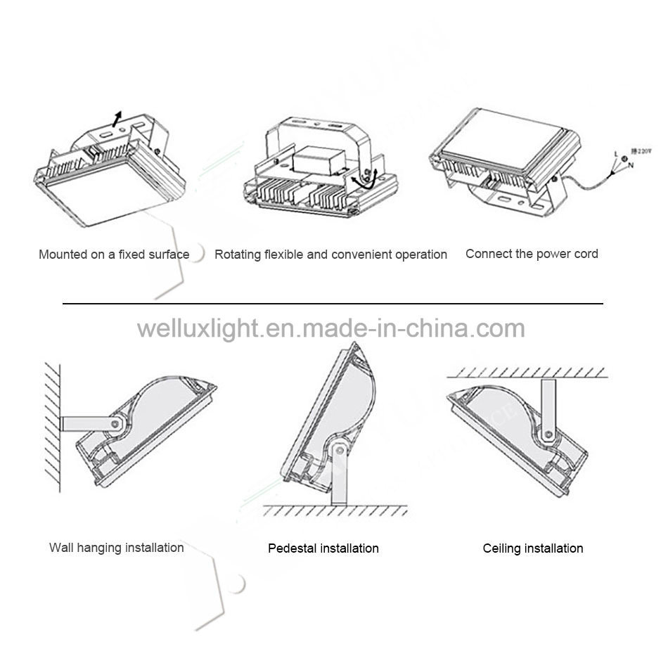 Outdoor Lighting LED Flood Light Lamps IP65 100W LED Floodlight for Playground Stadium Tennis LED Lighting