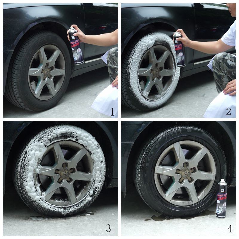 Tyre Foam Cleaner, Hot Shine Cleaner Protectant Aerosol Tire Foam