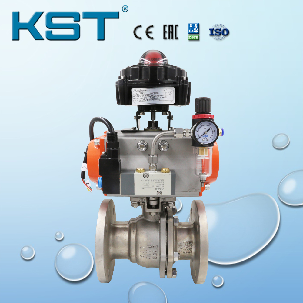 Manufacture Pneumatic Ball Valve with Limit Switch Box