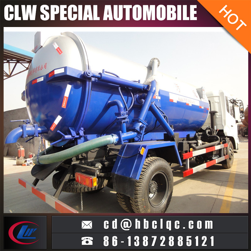 Dongfeng 10t Sewer Sucking Tank Truck Vacuum Tank Vehicle