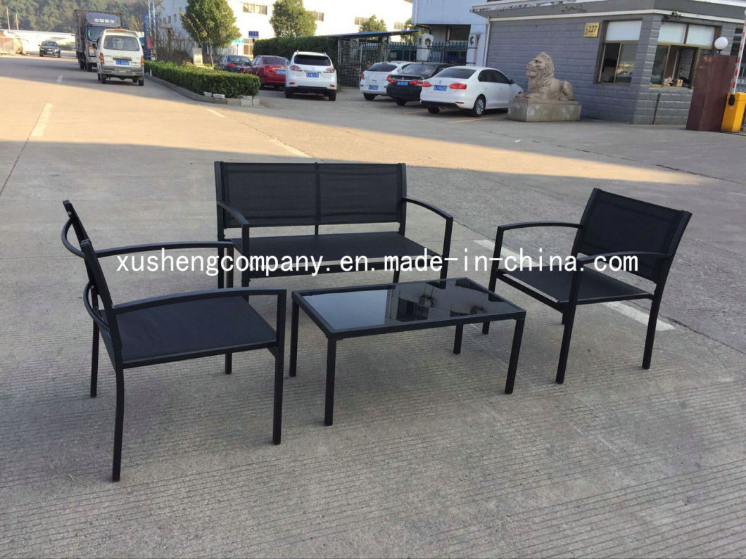 Morden Outdoor Furniture Steel Coffee Table and Chairs Set