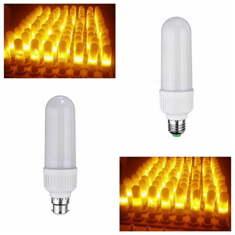 Multi-Function LED Flickering Bulb, Live Flame Emulation/Breathing/General Lighting Mode, True Fire Color