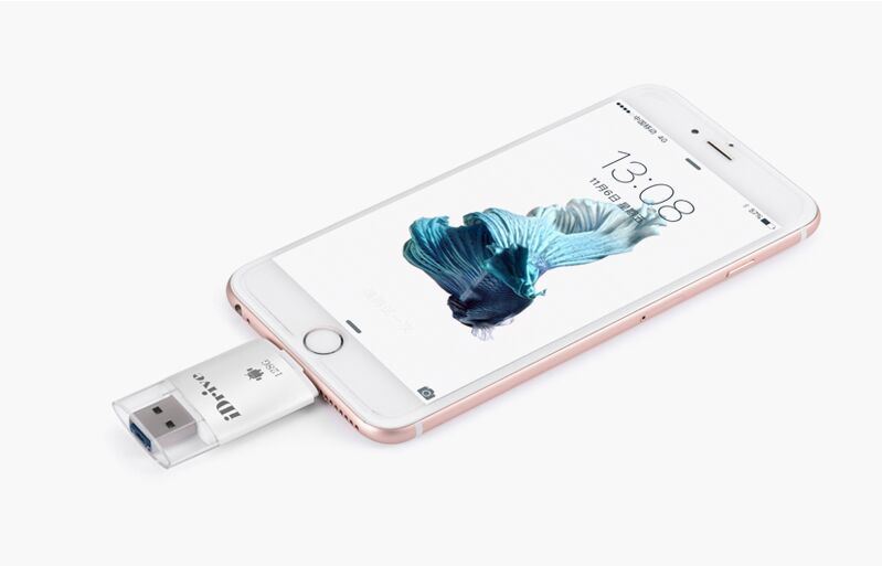 Plastic 3 in 1 Ios/Android OTG USB Drives for iPhone/iPad/Android and Computer (OM-PU002)