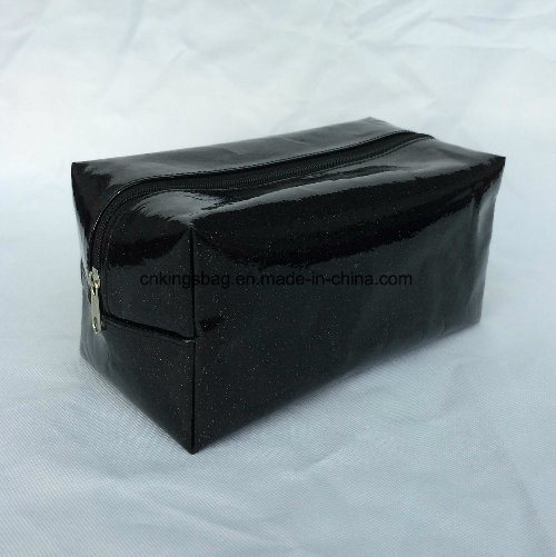 Glitter Shiny PU Makeup Bags&Cases, Cosmetic Bags&Cases Black Colour