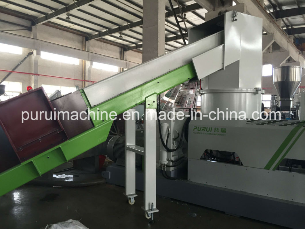 Die Cutting Extruder Plastic Granulating Machine with PLC Touch Screen