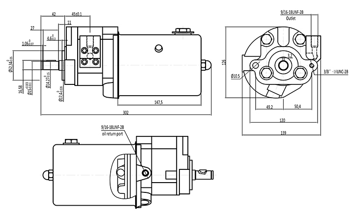 Mf Gear Pump with Hydraulic Oil Tank for Massey Ferguson Tractor