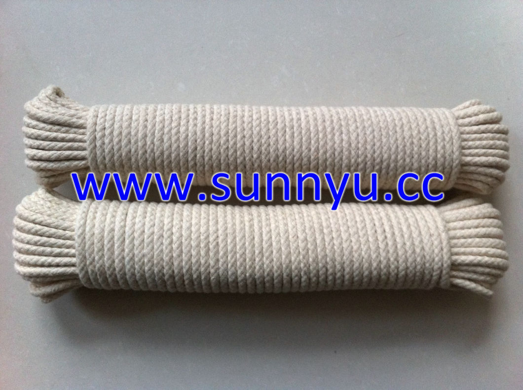 Cotton Rope, Coton Braided Rope. Cotton Cord, Raw White Braided Hollow Cotton Rope