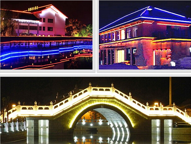 LED Two Color Skin Neon Rope Flex Strip Light Flexible Lights 220V Waterproof Neon Lighting