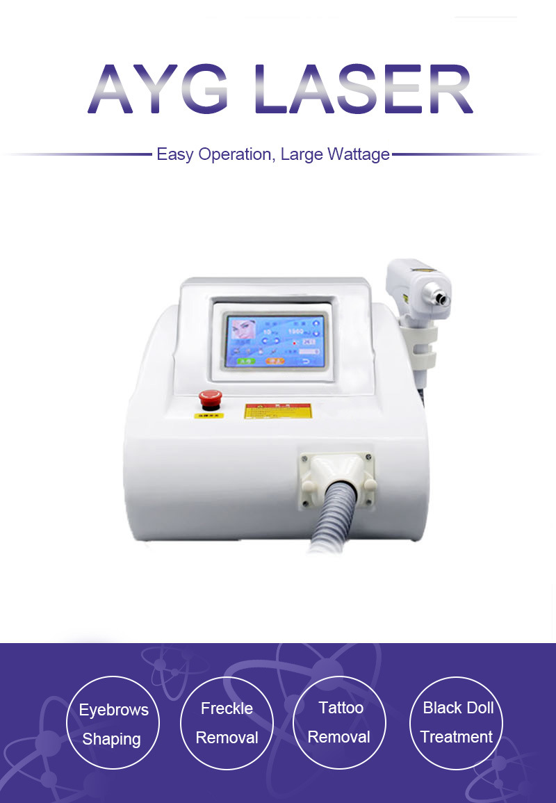 Beauty Salon Equipment ND YAG Laser Tatto Removal Equipment Q Switch YAG Laser Advanced 532 1064 Ktp Portable