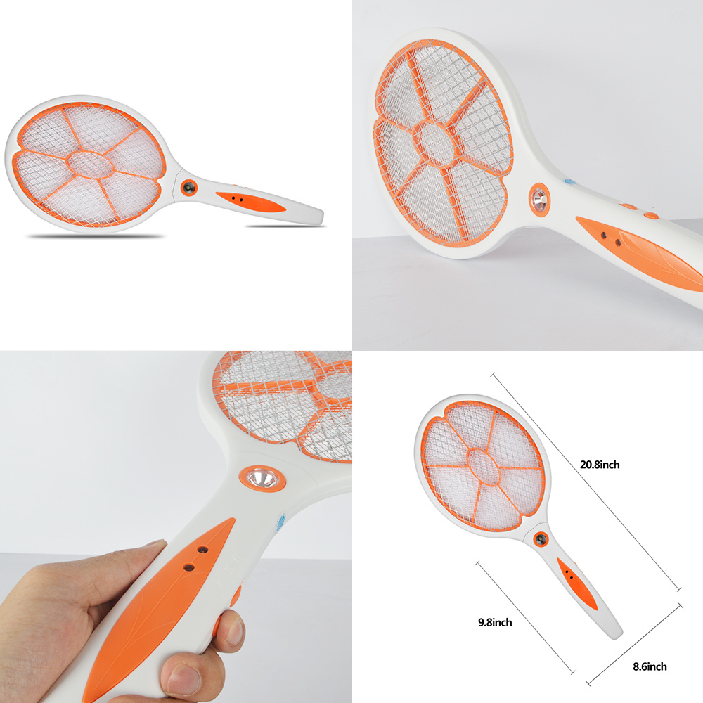 Dry Battery Electronic Fly Swatter with LED