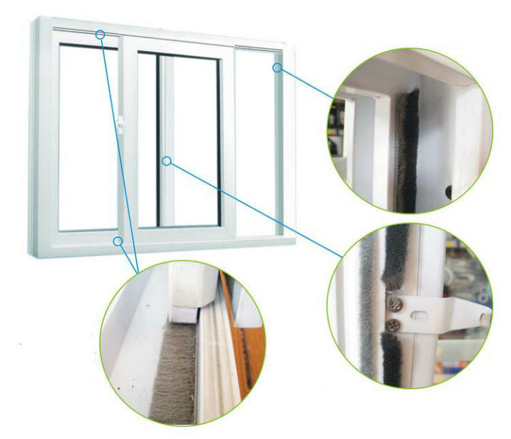 Aluminum Door and Window Wool Pile Weather Strip Seal Strip