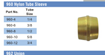 Sleeve 60nta, 960nylon Tube Sleeve, Air Brake Fittings for Nylon Tube, Control Valve