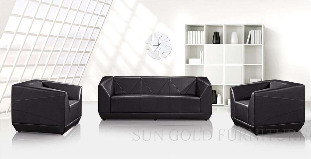 Modern Europe Italy Style Leather 1+3+1 Office Sofa Set Living Room Sofa