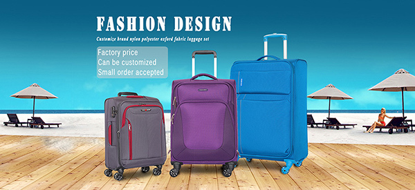 Classic Polyester Trolley Travel Luggage Bag with OEM Service