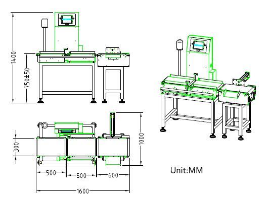 Dh Dynamic Chocolate Automatic Check Weigher with Germany Load Cell