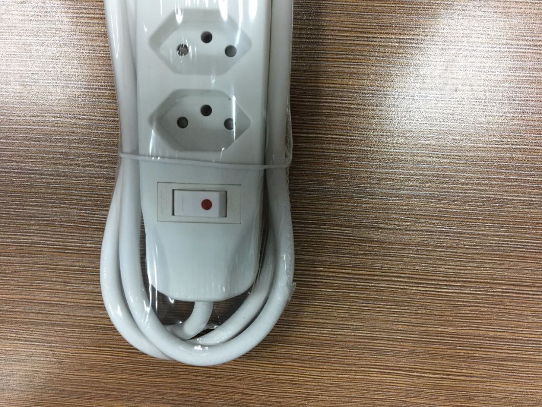 High Quality 6 Way Multiple Swiss Power Strip with Overload Protection S+ Ce Approved