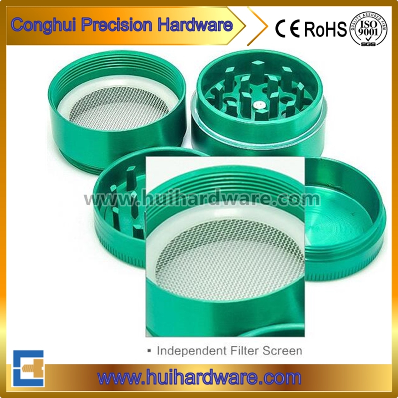 High Quality CNC Machining Parts CNC Tobacco Grinder Anodized Aluminum Herb Grinder