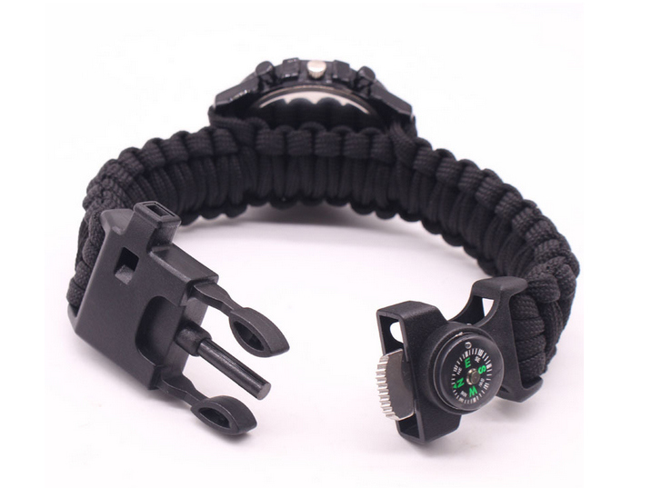 Military Survival Watch with Compass Whistle Fire Starter (SYSG-077)