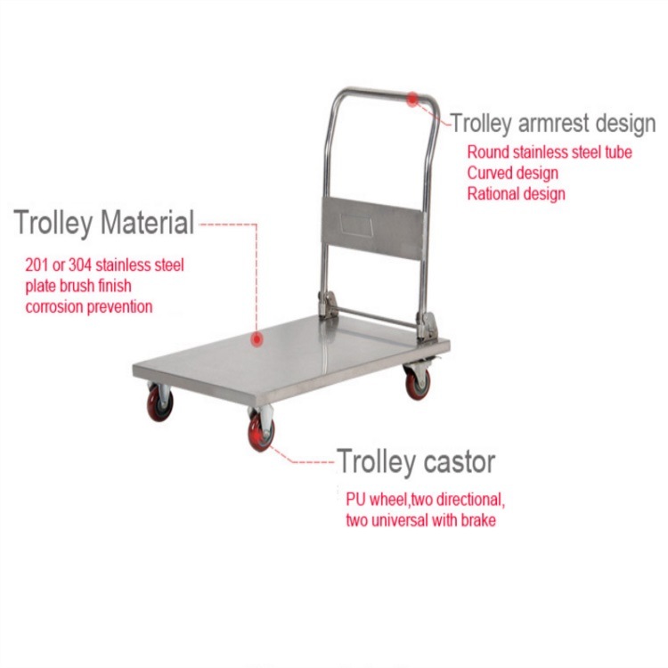 Heavy Duty Folding Platform Hand Sack Trolley with Folding Handle