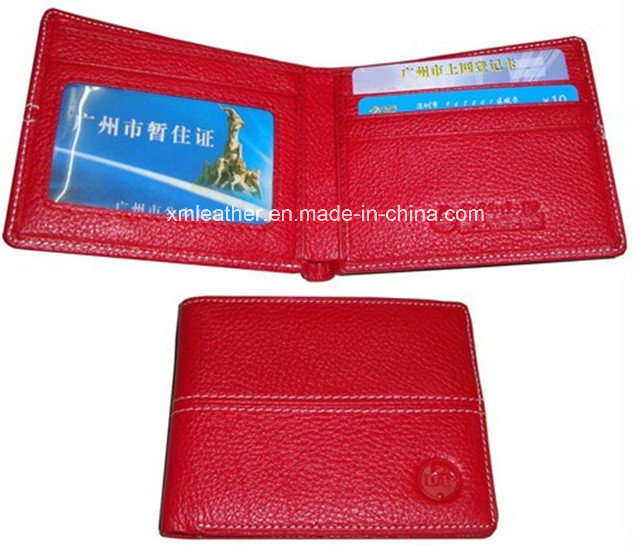 Fashion Short Trifold Wallets Leather for Business Gift