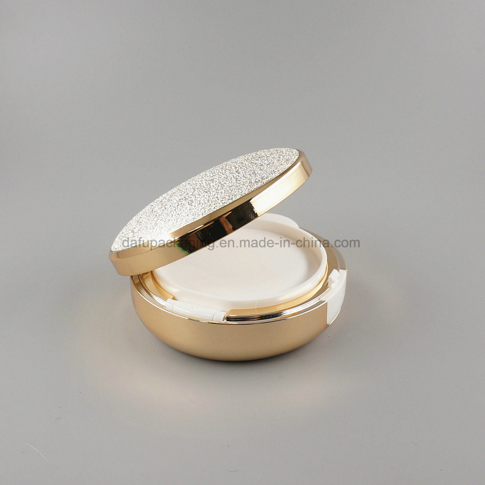 Plastic Packaging 15g Golden Compact Cosmetics Container