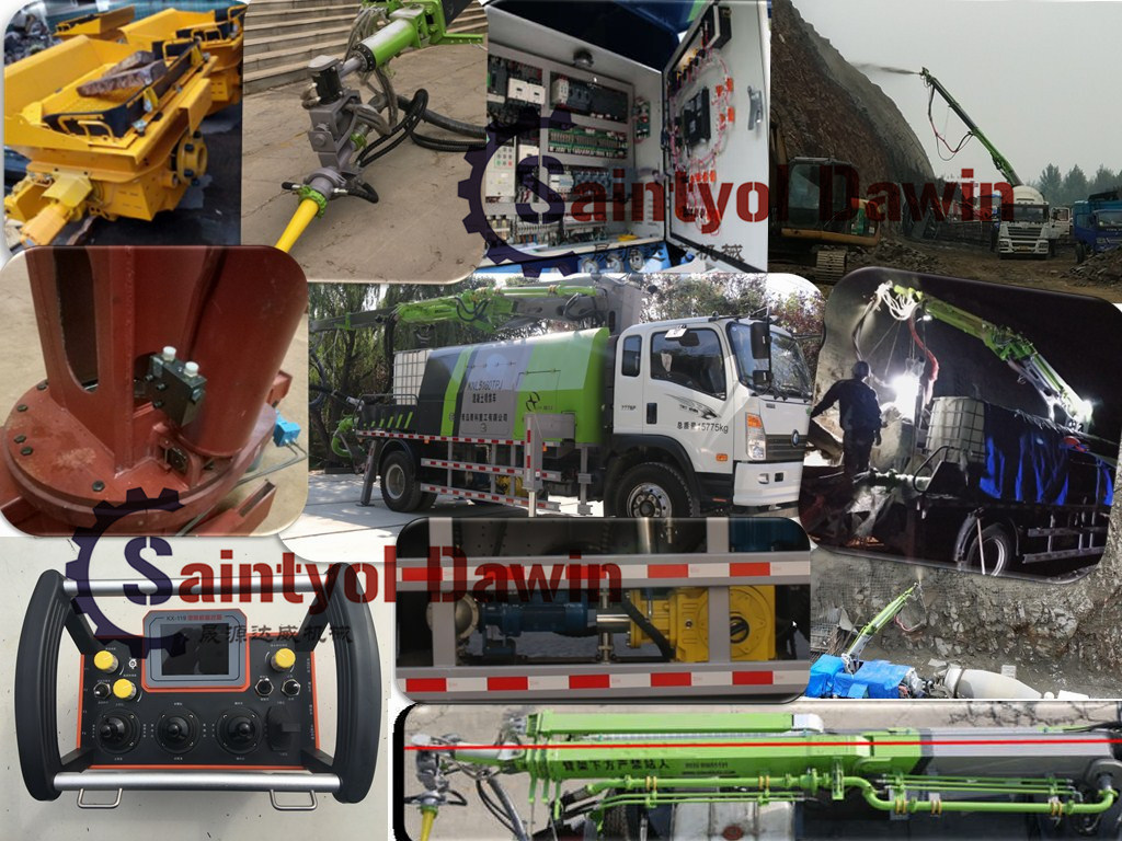 30m3/Hr Truck Mounted Wet Concrete Shotcrete Pump with 16m Cordless Remote Control Robotic Placing Boom and Spraying Nozzle on Sale