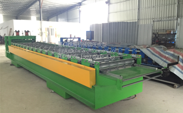 Metal Steel Glavzed Tile Roof Panel Making Machine Roofing Tile Cold Roll Forming Equipment with Fast Working Speed 6m/Min