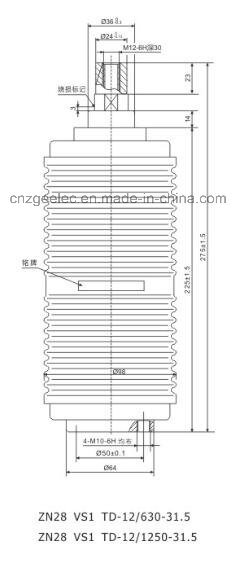 Vacuum Circuit Breaker Zn28 Vs1 Td630/12-31.5 Interrupter