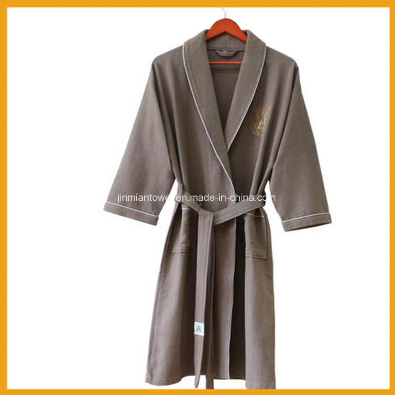 Wholesale White Hotel Unisex Waffle /Terry Cloth Bathrobe Robe