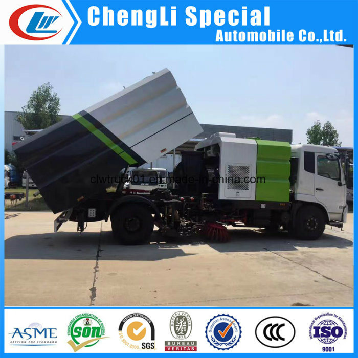 4m3 Water Tank Double Axles 9cbm Road Washer Cleaning Sweeper Truck