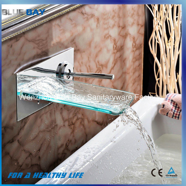 Hot Selling Chrome Glass Bathroom Waterfall Faucet