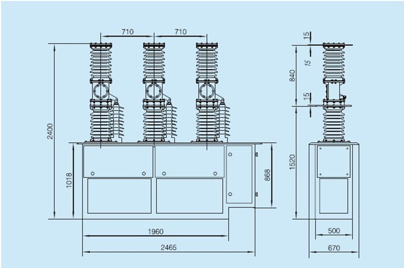 Zw7-40.5 35kv Outdoor Vacuum Circuit Breaker with CT Inside