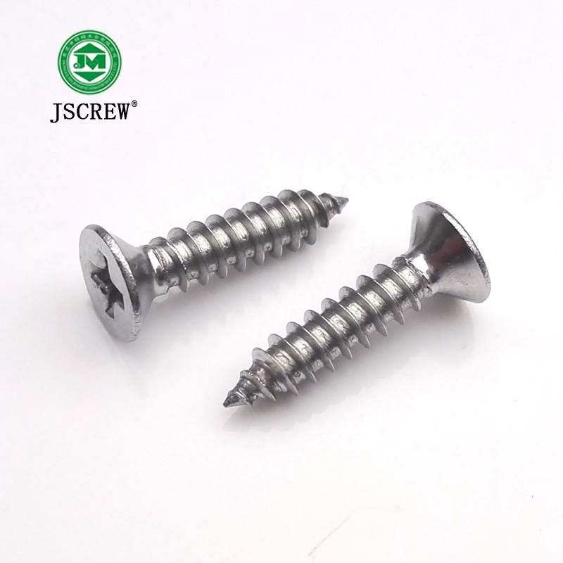 Hot Sale Cross Zinc Plated Fine Thread Flat Head Wood Screw