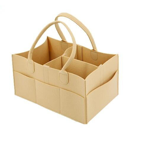 Portable Foldable Felt Diaper Storage Bag/Felt Table Organizer Bag