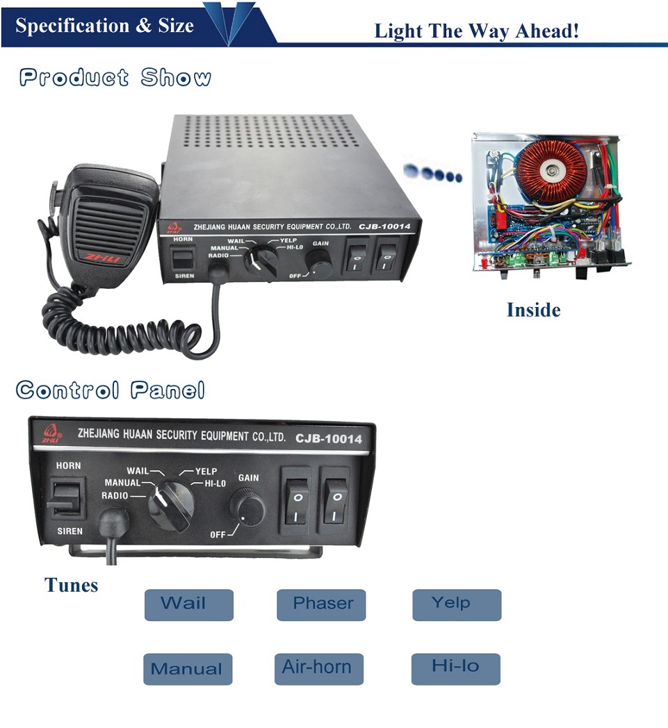 100W Police Ambulance Siren for Emergency Vehicles