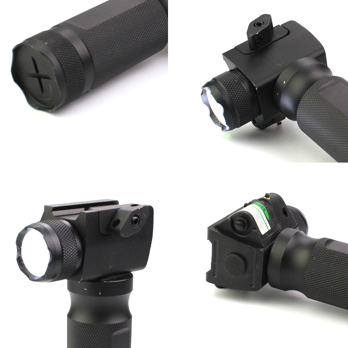 New Tactical Handgrip Green Laser Flashlight with T6 600 Lumens LED Light Torch