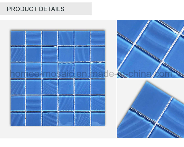 Cheap Price Blue Color Crystal Swimming Pool Mosaic Tile