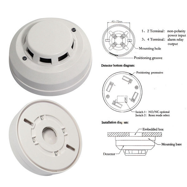 Fire Alarm Detector Smoke Sensor Sound Alarm for Home Security