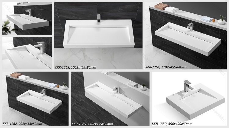 Top Luxury Solid Surface Resin Stone Bathroom Sanitary Ware