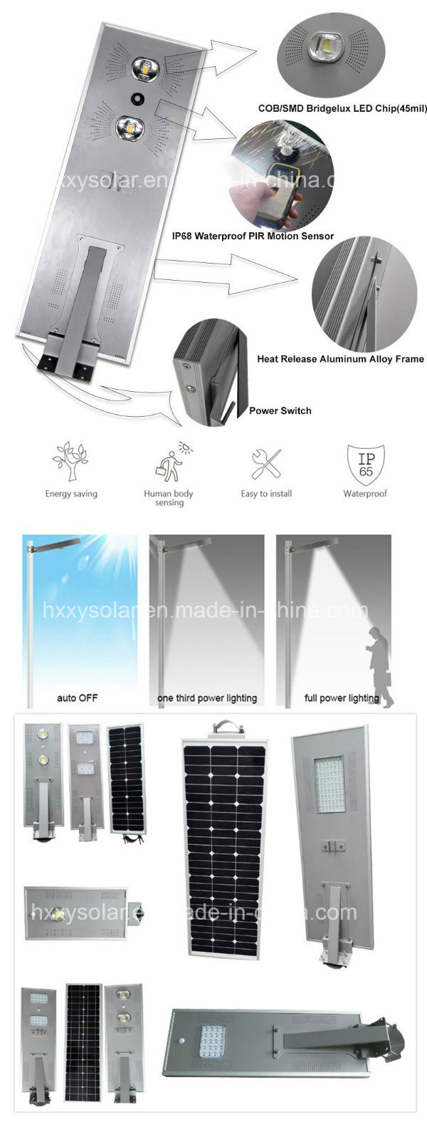 New China Products Module Design IP65 Stand Alone Solar Street Light Solar Pedstrian Street Light