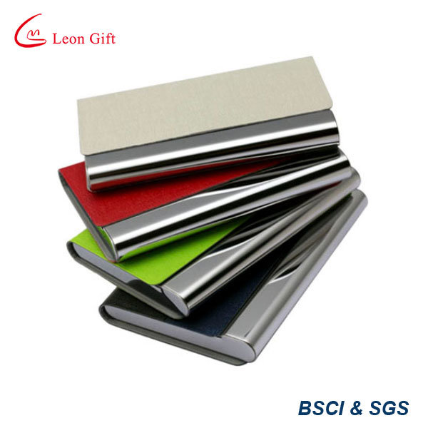 Wholesale Metal PU Leather Business Name Card Holder