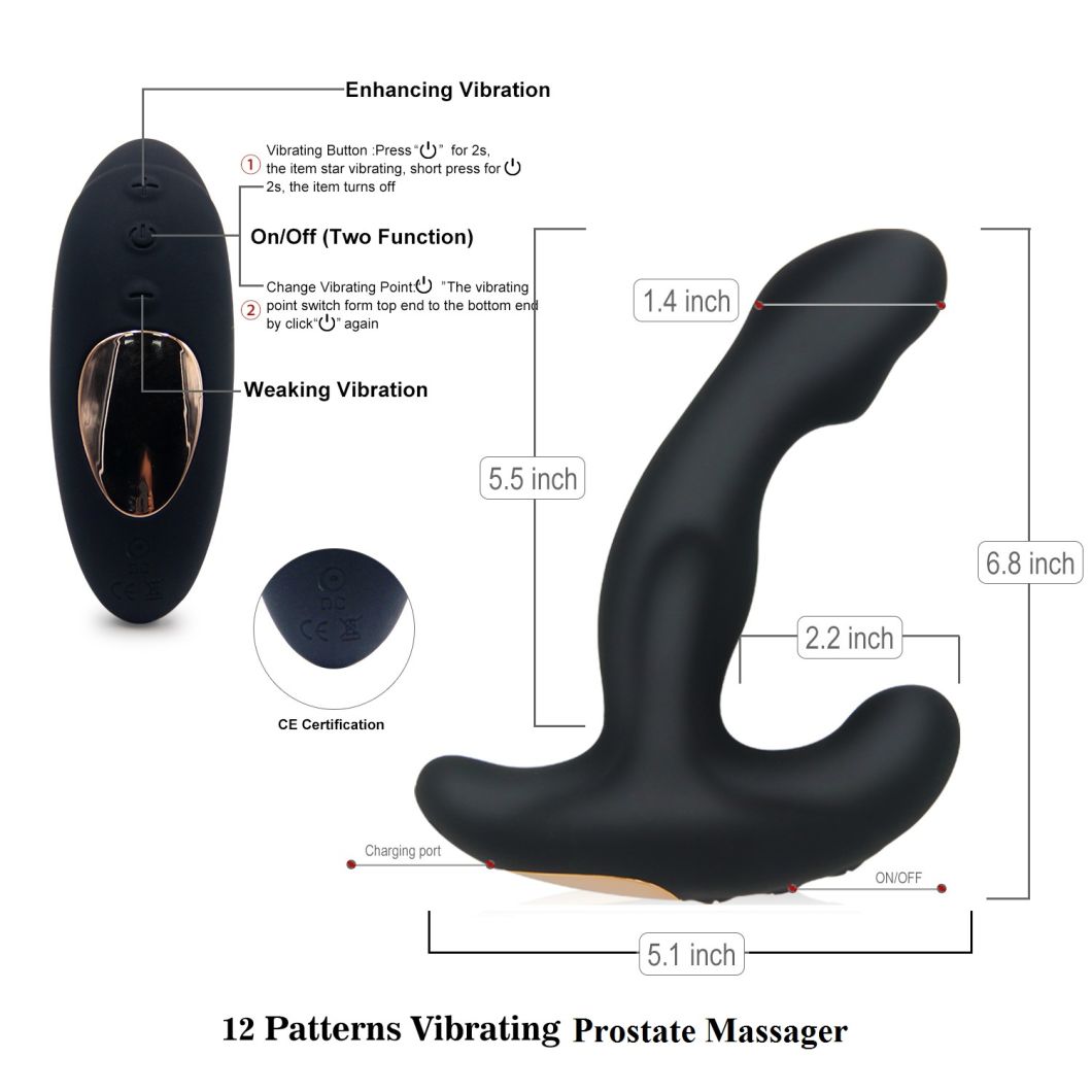 Hot Selling Sex Toys Vibrator Prostate Massager Enlarge Butt Anal Plug