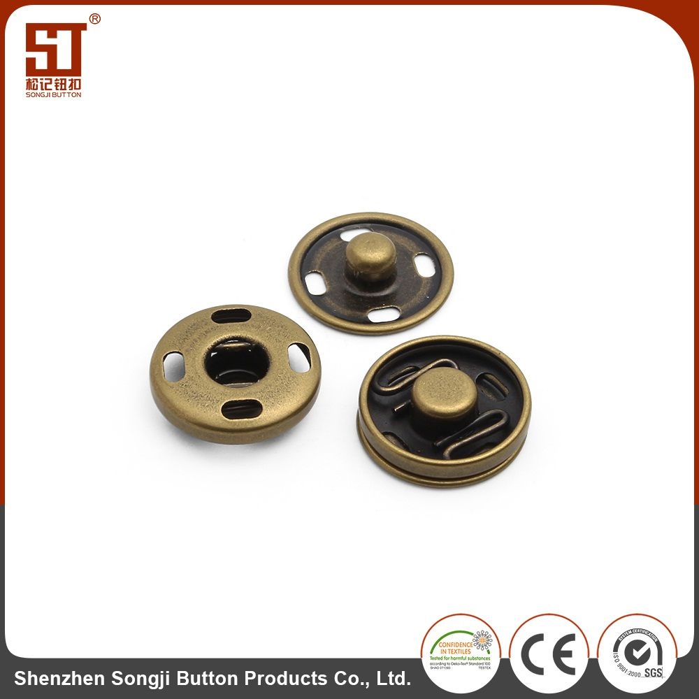 Garment Accessories Brass Material Sewing Snap Button 2 Parts Press Button