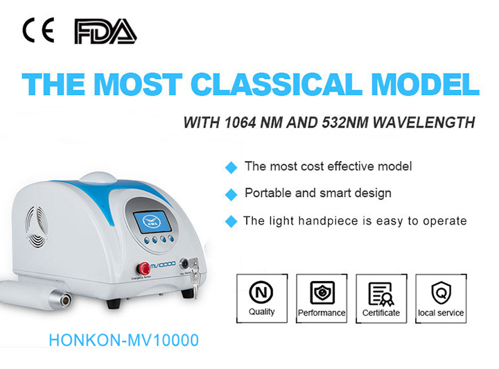 Cheap Long Pulse ND YAG Laser Tattoo Removal Beauty Equipment