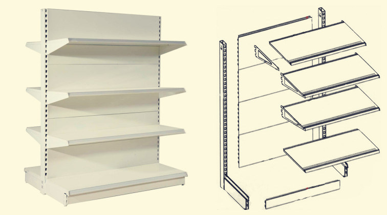 in The Middle Double Side Supermarket Shelf