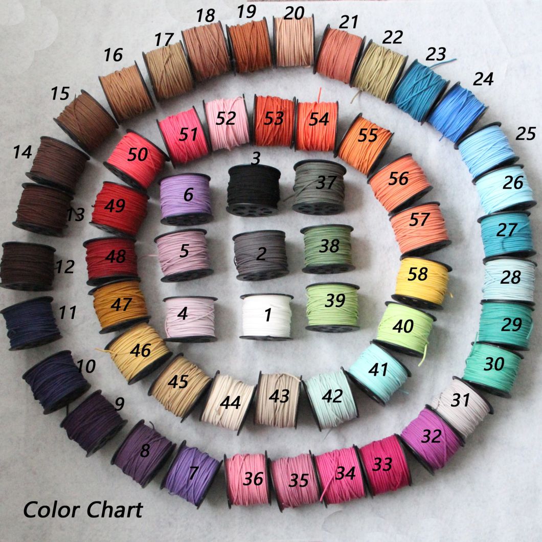 3mm Custom Clor Faux Leather Suede Cord Korea Velvet Cord for Bracelet and Necklace