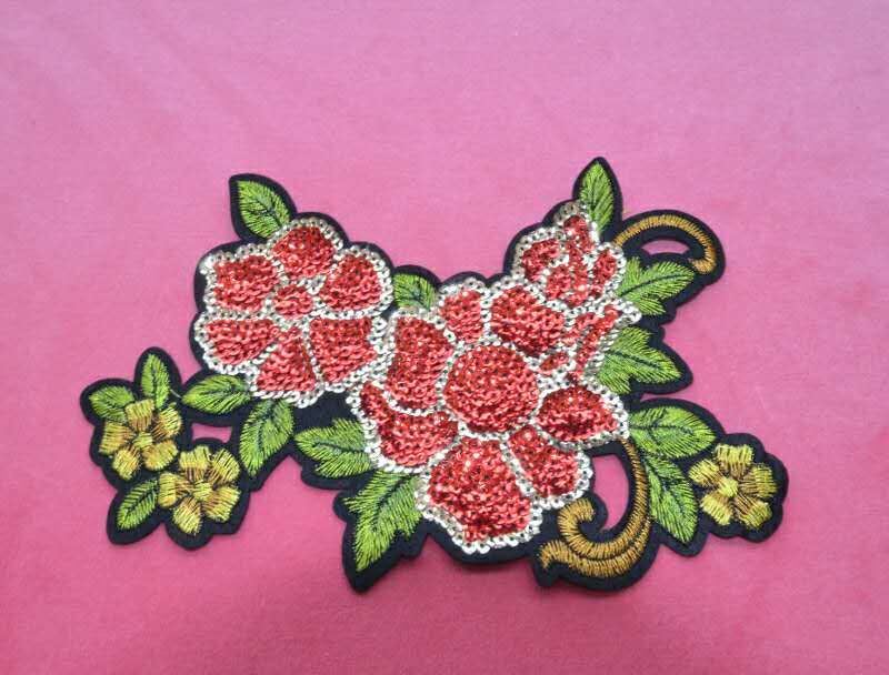 Garment Accessories Sequins Patches Flower Embroidery Patch Ym-2