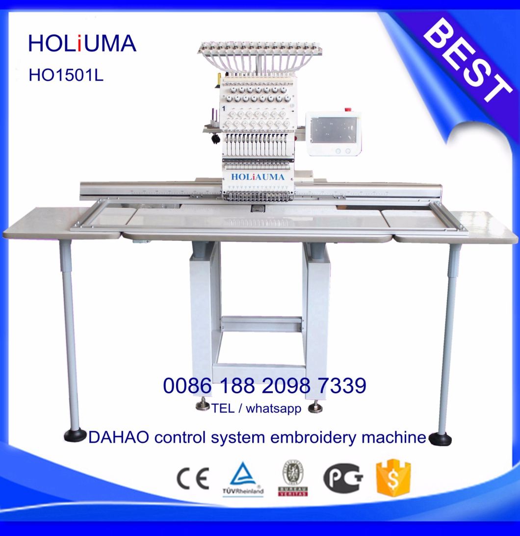 Big Embroidery Area One Head 15 Needle Flat Embroidery Machine for Hat T-Shirt Logo Multi Function Embroidery